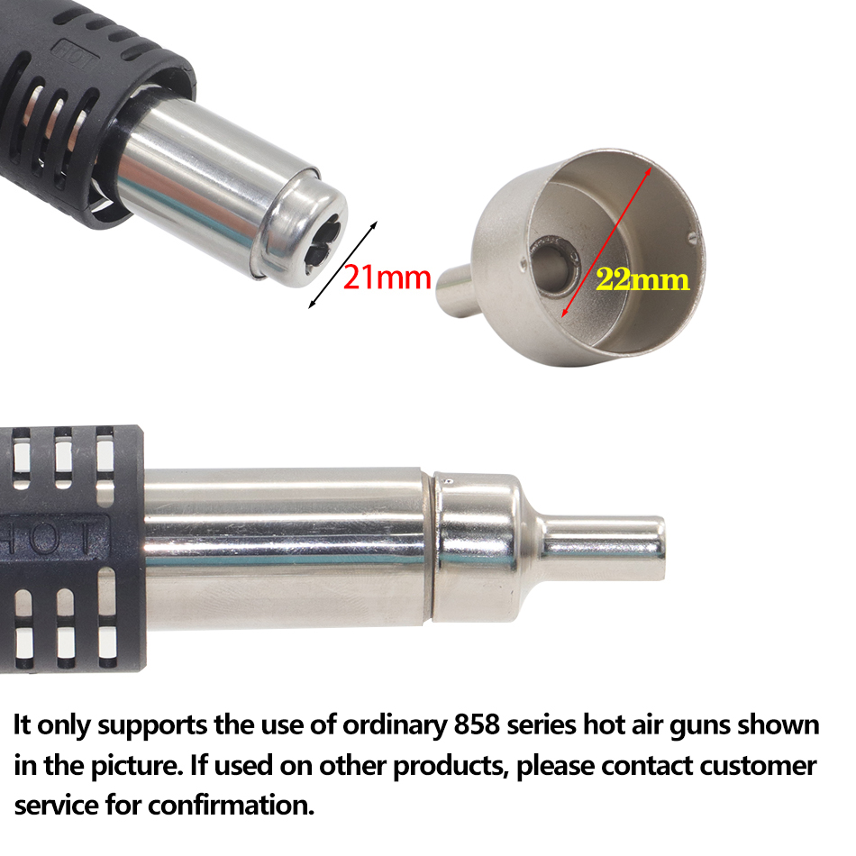 9pcs/lot 22mm Universal Nozzle – обзор и цена Hot Air Station 858